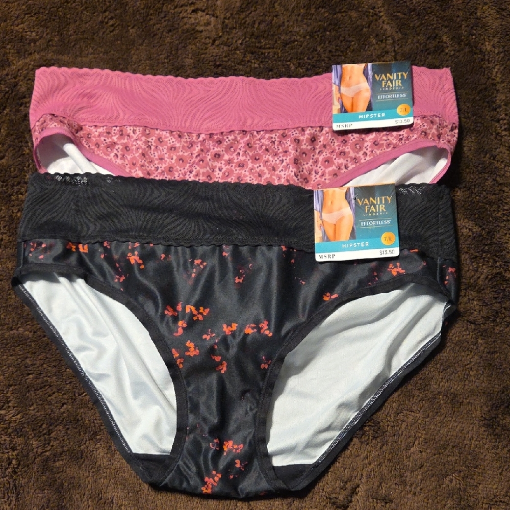 Vanity Fair Effortless Hipster Panties Set Of 2 Size 7